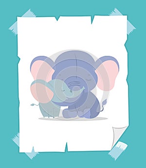 Cute elephant cartoon vector design