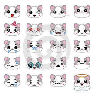 Cute emoticons set