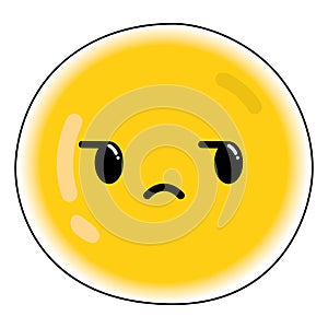 Cute emotionless emoji icon Vector