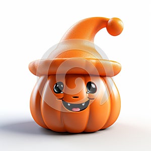 Cute 3d Render Of Good Friday Jackolantern With Mermaid Hat photo