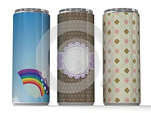 Cute energy drink cans
