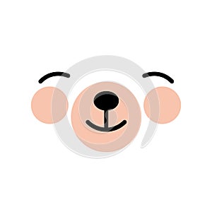 Cute face background. vector design