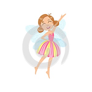 Cute Fairy In Dress Girly Cartoon Character