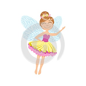 Cute Fairy In LayeTutu Girly Cartoon Character