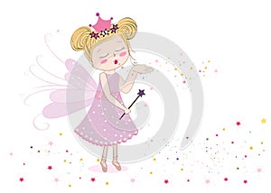 Cute fairy tale sending fairy dust