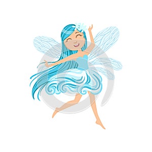 Cute Fairy Of Wind Element Girly Cartoon Character