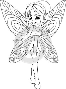 Cute fairy with wingsn