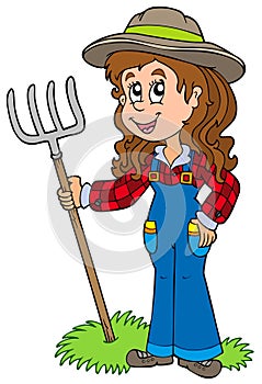 Cute farm girl