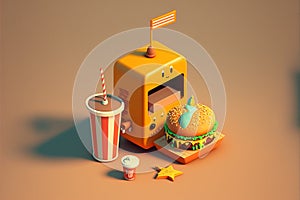 Cute Fast Food 3d Character