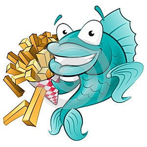 Cute Fish with Chips