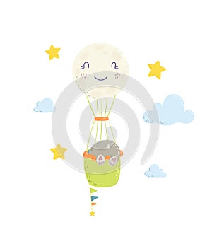 Cute flat hand drawn vector illustration.