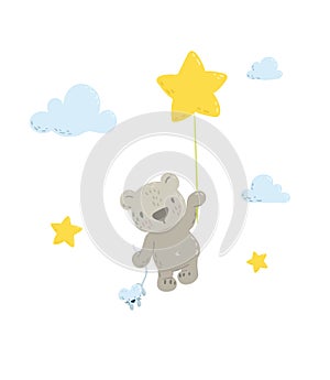 Cute flat hand drawn vector illustration.