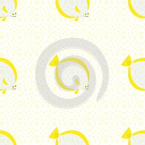 Fish seamless pattern. Vector color image background.