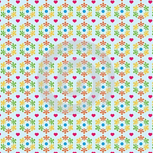 Cute Flora Abstract Background Pattern