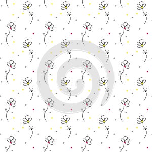 Cute Floral pattern of small flowers. Ditsy print . Seamless vector texture. Elegant template for fashion prints. Very small pink