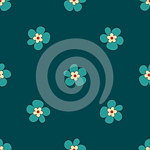 Cute floral vector seamless pattern