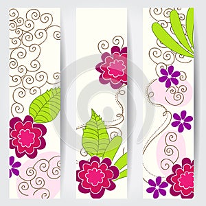 Cute floral web banners