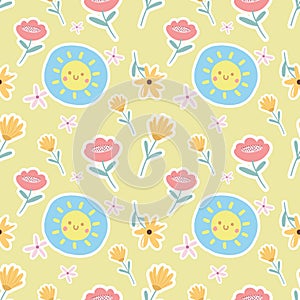 cute florals seamless design