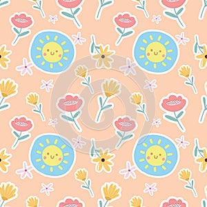 cute florals seamless design