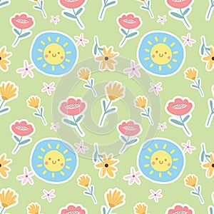 cute florals seamless design