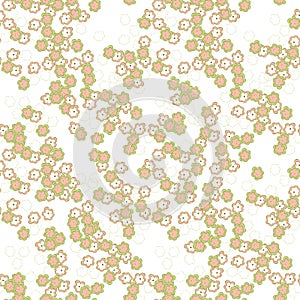 Cute flowers seamless pattern