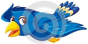 Cute flying blue bird