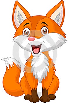 Cute fox cartoon photo