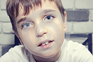 Cute freckle faced boy