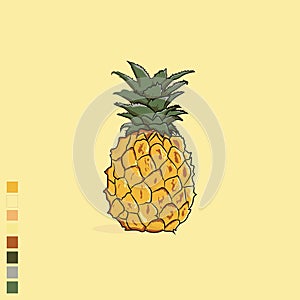 Cute and fresh Pineapple fruit image