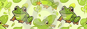 cute frog background Adorable Amphibian Backdrop