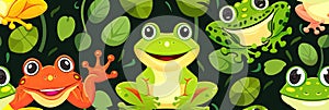 cute frog background Adorable Amphibian Backdrop