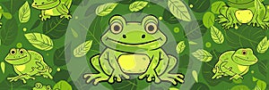 cute frog background Adorable Amphibian Backdrop