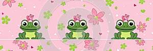 cute frog background Adorable Amphibian Backdrop