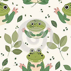 cute frog background Adorable Amphibian Backdrop