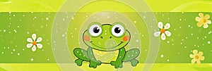 cute frog background Adorable Amphibian Backdrop