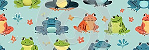 cute frog background Adorable Amphibian Backdrop