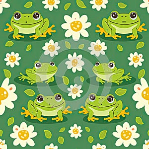 cute frog background Adorable Amphibian Backdrop