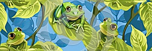 cute frog background Adorable Amphibian Backdrop