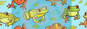 cute frog background Adorable Amphibian Backdrop