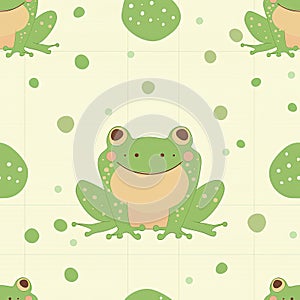 cute frog background Adorable Amphibian Backdrop