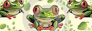 cute frog background Adorable Amphibian Backdrop