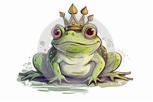 Cute frog prince. Generate Ai