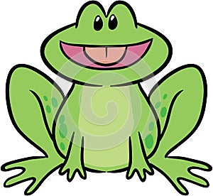 Cute frog vector illustration