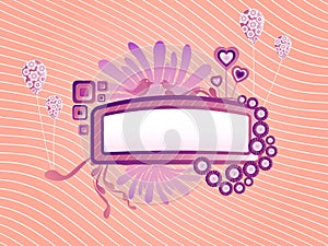 Cute funky frame vector image