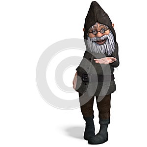 Cute and funny cartoon garden gnome