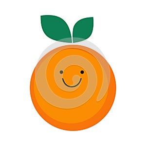 Cute, funny cartoon orange character