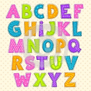 Cute funny childish alphabet