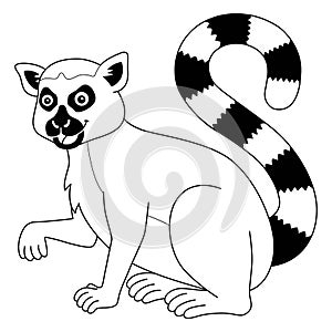 Katta Animal Coloring Page for Kids photo