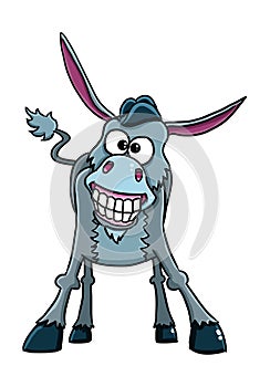 Cute funny donkey cartoon
