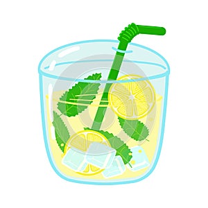 Cute funny lemonade. Vector hand drawn cartoon kawaii character illustration icon. Isolated on white background
